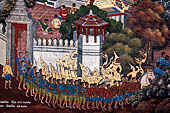 Detail from a mural painting with a 'Ramakien' motif - Thai version of the Indian Ramayana - from the temple complex of the Emerald Buddha, Bangkok (late 18th century) 